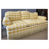 The Charles Stewart Co. Yellow Check Sofa