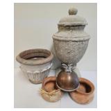 Garden Pots, Lidded Urn, Copper Mister