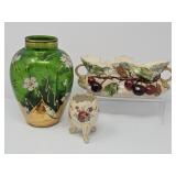 Vintage Glass, Floral Ceramics