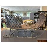 Wicker and Metal Sleigh