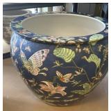 Large Heavy Hand Painted Koi Planter