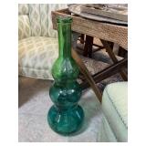 Curvy Green Floor Vase