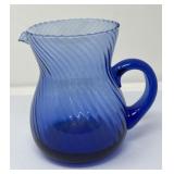 Hand Blown Optic Swirl Pitcher
