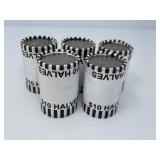 Five $10 Rolls of Half Dollars, Unsearched
