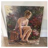 Portrait of Lady on Canvas