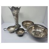 Collection of Silver Plated and Pewter Containers