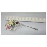 Porcelain Egg Tray and Royal Dalton Bouquet