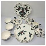 Christmas Porcelain China Hand Painted