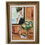 Gold Framed Canvas Signed Artwork