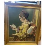 Needlepoint of "The Reader"