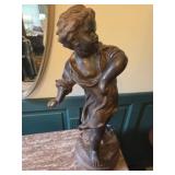 Stone Statue "Pebble Thrower" Augusta Moreau