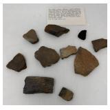 Fiber Tempered Native American Pottery Shards