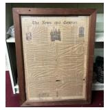 ï¿½The News and Courier" Framed Newspaper