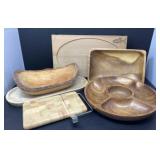 Wooden Serving Bowls and Boards