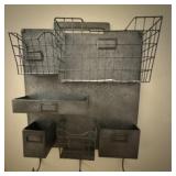 Galvanized Metal Wall Organizer