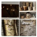 Faux Twig and Birch Party Decor
