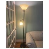 Floor Lamp with Metal Base and Marbled Globes