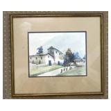 Peruvian Watercolor Painting Signed Santos
