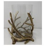 Gold Antler Candleholder