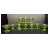 Uranium Glass Sherbet Cups