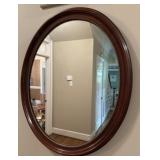Round Wooden Mirror