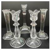 Glass Candlestick Holders