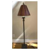 Floor Lamp with Wicker Shade