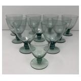 Green Glass Iced Beverage Glasses