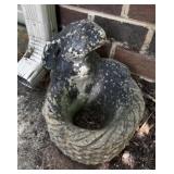 Concrete Rabbit with Basket