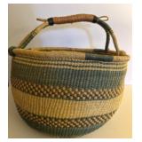 Market Basket with Leather Handle