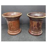 Vintage Art Deco Motif Plant Pots