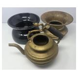 Collection of Spittoon Containers and Brass