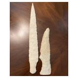 Primitive Tool and Arrowhead Shaped Stone Carvings