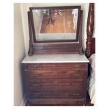 Victorian Style Dresser with Marble Top