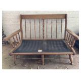 Mid-century Wooden Loveseat Frame