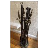 Brass Fireplace Tool Holder