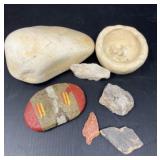 Orange Calcite Stone with Others