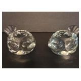Glass Bird Candlesticks