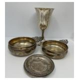 Sterling Bowls, Mini Plates and Goblet