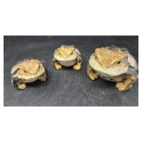 Handmade Pottery Frogs