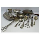 Silver Plate Bowls and Serving Utensils