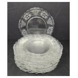 Vintage Etched Glass Plates