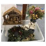 Christmas Decorations and Manger