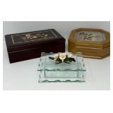 Three Jewelry Boxes with Flowers