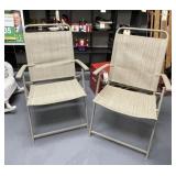 Two Outdoor Folding Chairs