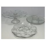 Savannah Clear Egg Plate, Footed Cake Plate, More