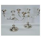 Pair of Silver Plate Candelabras