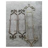 Three Metal Plate Hangers