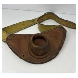 Vintage Leather Fishing Rod Fighting Belt Harness