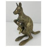 Brass Kangaroo with Joey